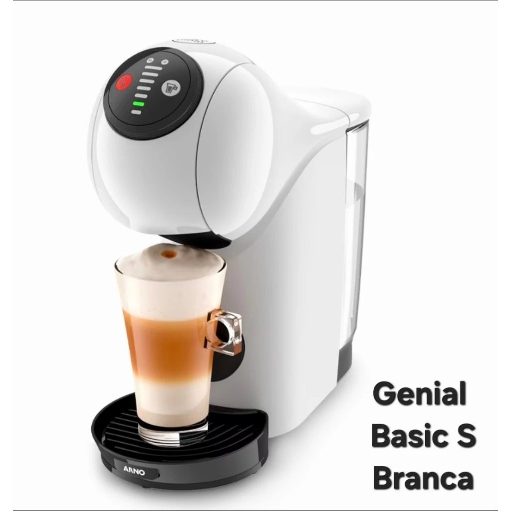 Cafeteira Automática BRANCA Arno Genial S Basic Para Cápsulas Dolce Gusto