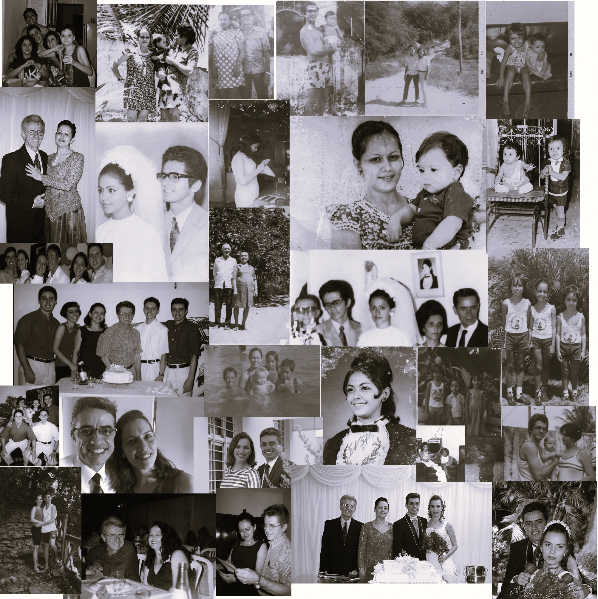 Mosaico - Página sobre - preto e branco