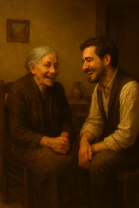 Neto e Avó - História do Casamento - sorriso